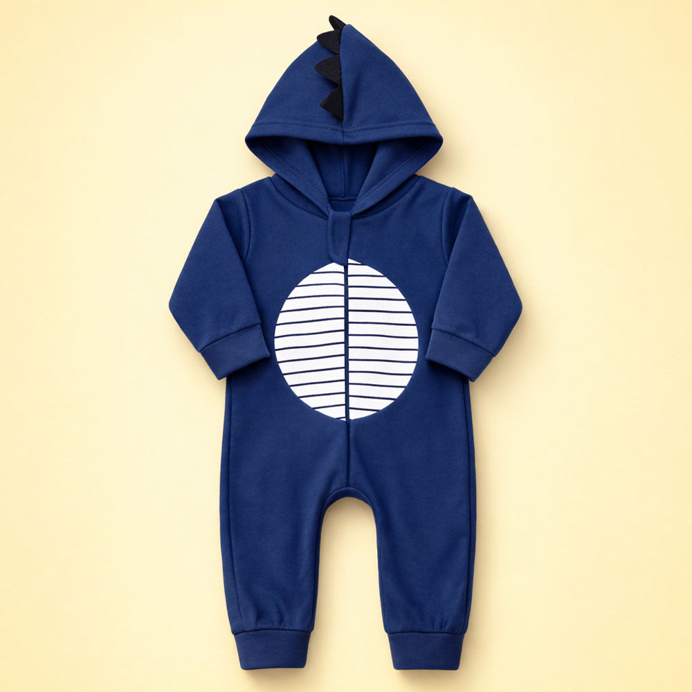 Macacão Infantil Menino Soft Quentinho Com Zíper e Capuz Dino