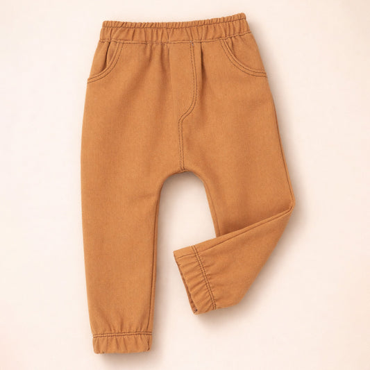 Calça Ecolinho: Conforto E Estilo Para Bebês Marrom Barroco