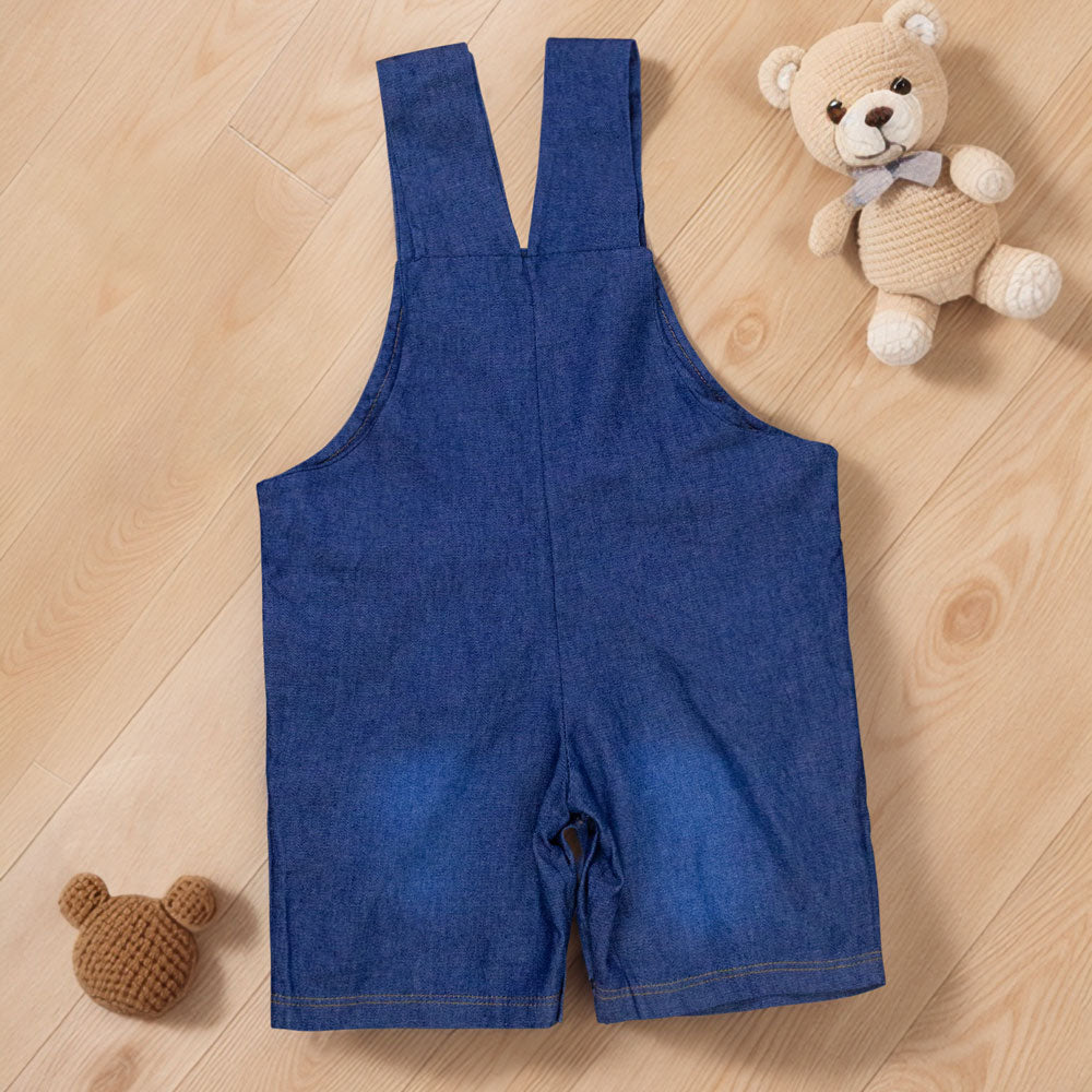 Jardineira Curta Jeans Para Bebê - Conforto E Estilo Casual