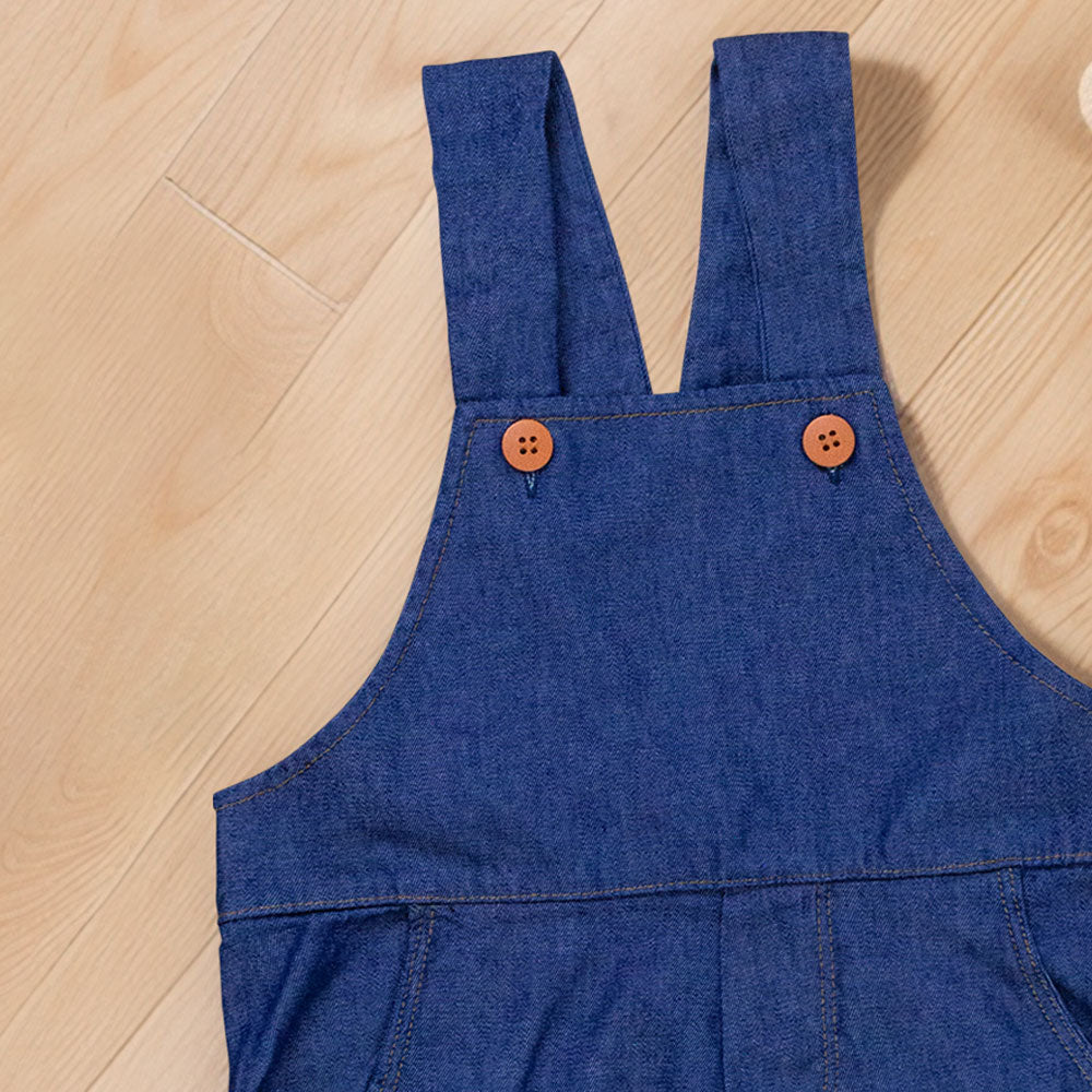 Jardineira Curta Jeans Para Bebê - Conforto E Estilo Casual