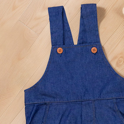 Jardineira Curta Jeans Para Bebê - Conforto E Estilo Casual