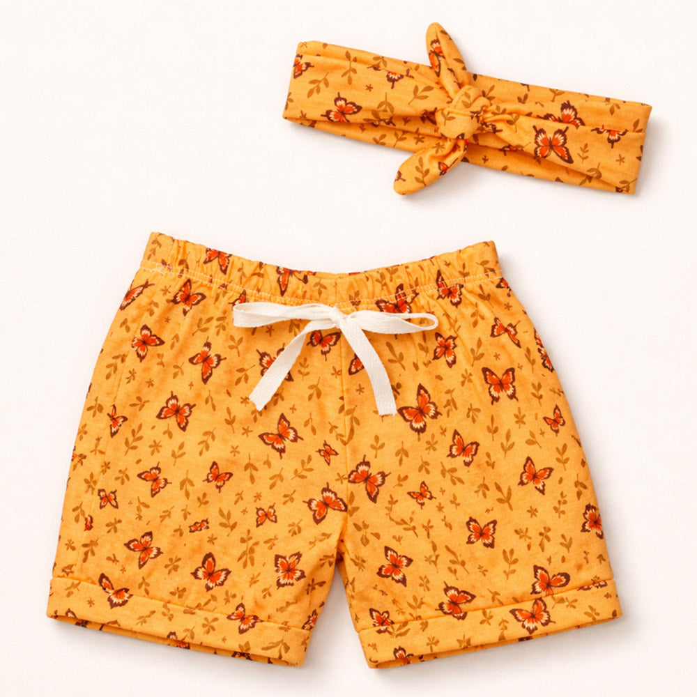 Shorts Com Faixinha Minimalista Para Bebês Até 12 Meses