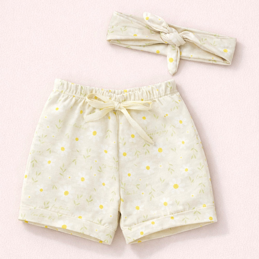 Shorts Com Faixinha Minimalista Para Bebês Até 12 Meses