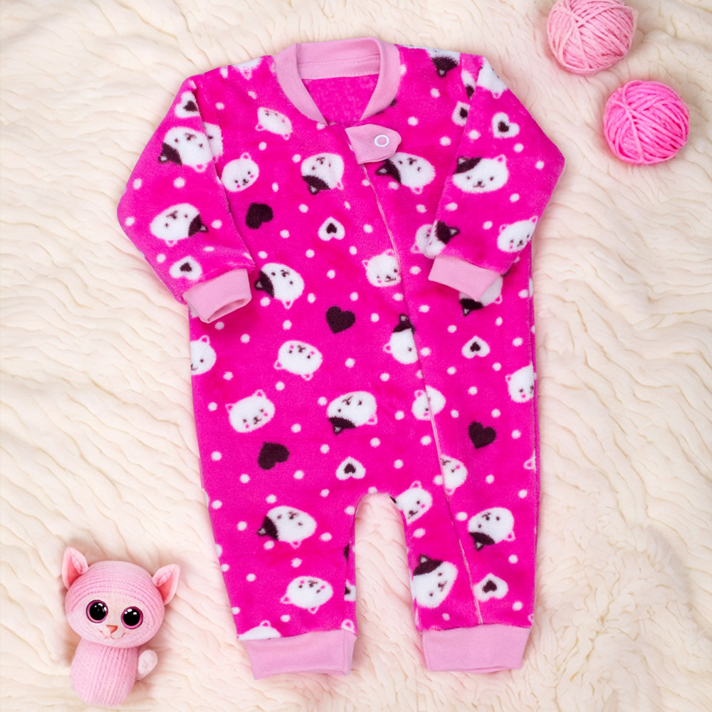 Macacão Longo Bebê Peluciado Soft Soft/Peluco com Zíper Frontal - Inverno