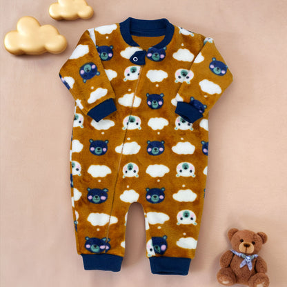 Macacão Longo Bebê Peluciado Soft Soft/Peluco com Zíper Frontal - Inverno
