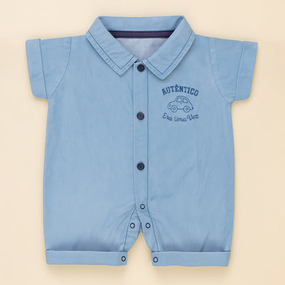 Macacão Curto Camisa Jeans - Conforto e Estilo para Seu Bebê