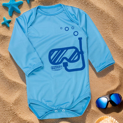 Body Bebê Uv50+ Manga Longa - Proteção Solar Menino