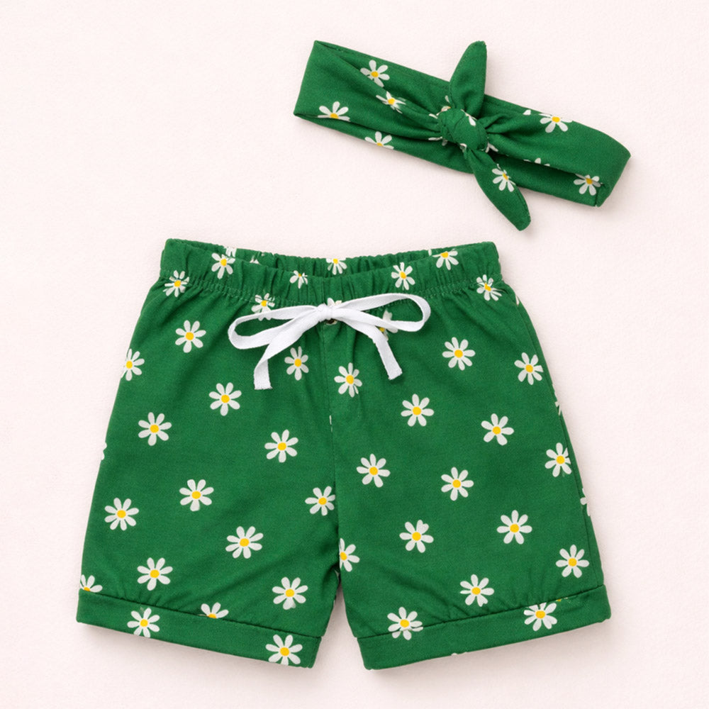 Shorts Com Faixinha Minimalista Para Bebês Até 12 Meses