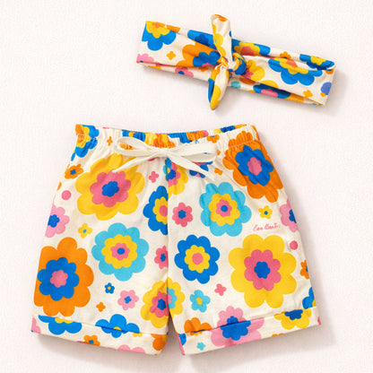 Shorts Com Faixinha Minimalista Para Bebês Até 12 Meses