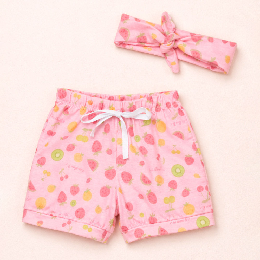 Shorts Com Faixinha Minimalista Para Bebês Até 12 Meses