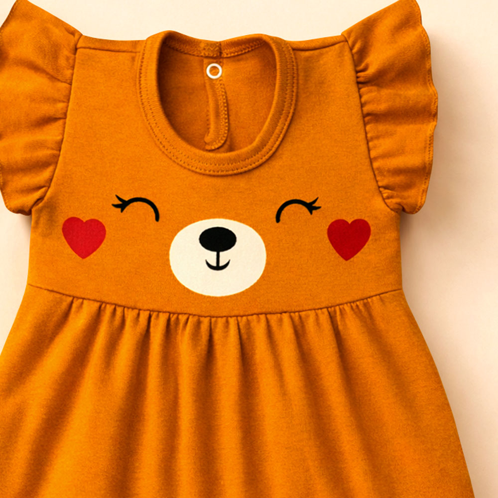 Macacão Curto Bebê Menina Babadinho Estampa Minimalista Suedine 100% Algodão