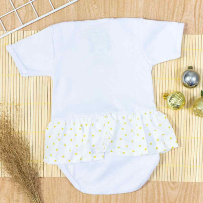 Body Saia Curto Ano Novo Diva Para Bebê Até 12 Meses