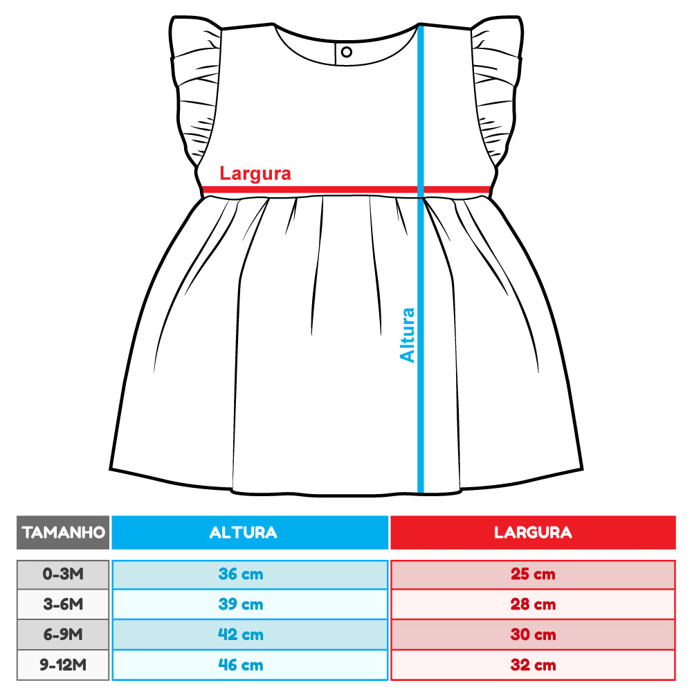Vestido Para Bebês Meninas Tricoline Poá Pink