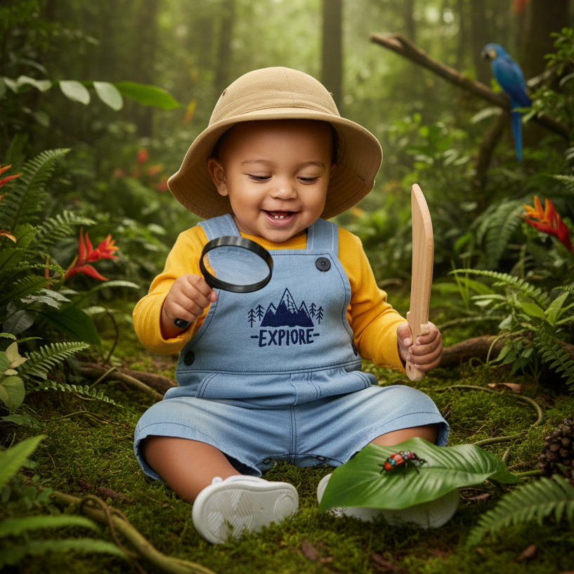 Jardineira Jeans Bebê - Conforto E Estilo Para Dias Quentes