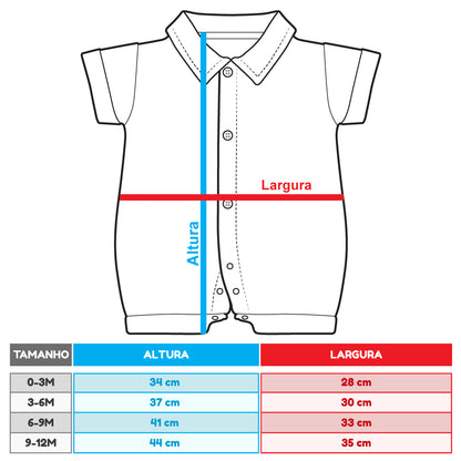 Macacão Curto Camisa Jeans - Conforto e Estilo para Seu Bebê
