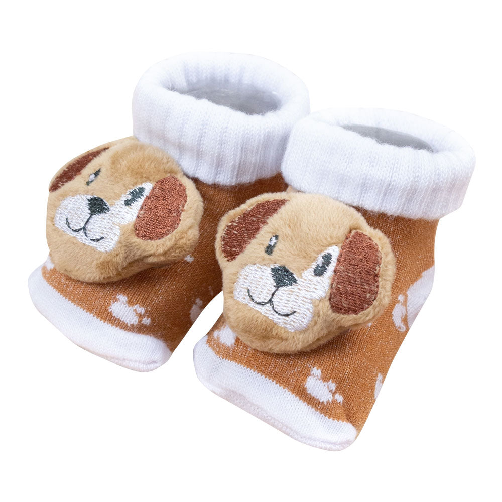 Par De Pantufas Cãozinho Caramelo - Quentinho E Charme Para Meninos