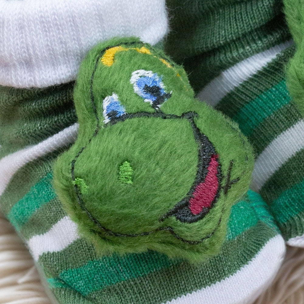 Pantufas De Bebê Dino Verde - Conforto E Diversão Nos Dias Frios